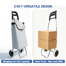 Tahang Strong bird 2026 Nieuw Model | Opvouwbare boodschappentrolley met ergonomisch handvat, grijs, groot formaat – Europees bestverkochte boodschappenkar met grote capaciteit en robuust ontwerp, geschikt voor senioren en supermarktgebruik
