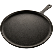 Le Creuset gietijzeren crêpepan   27 cm, zwart