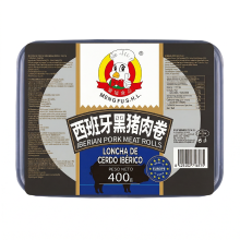 Meng Fu Mengfu varkensvleesrolletjes van Iberico varkensvlees 400 g