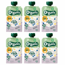 Organix BIO Nutri Fiber Banaan Yoghurt Bosbes Havermout 12 M+ 100 g x 6