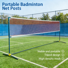Double Fish draagbare badmintonnetset met tassen voor de rackets   BX