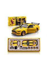 CCA 1:42 2018 Ford Mustang GT Geel Klassiek Automodel   Diecast DIY Kit voor Verzamelaars Display
