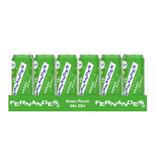 Fernandes Green Punch bruisende frisdrank   24 x 330 ml