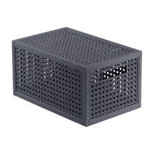 Curver Kaya opbergmand   7 L   18,8 x 30 x 15,4 cm   antraciet   premium opbergoplossing, duurzaam kunststof, moderne opberging voor thuis