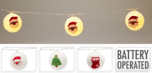 Koopman International Koopman Lichtketting met LED lampen   10 Warme Witte Lampen, Willekeurige Assortiment
