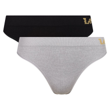 Lee naadloze slip Bella zwart/grijs gemêleerd S