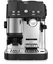 Ninja Luxe Café Mini 2 in 1 espresso  en filterkoffiemachine met geïntegreerde molen en handmatige melkopschuimer ES301EU