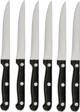 Secret de Gourmet Steakmessenset   6 stuks, Zwart