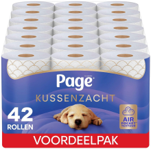 Page Toiletpapier   Kussenzacht wc papier   42 rollen    Voordeelverpakking