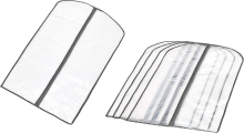 ANQI Kledinghoes van PEVA met ritssluiting, 5 pack, wit, 45