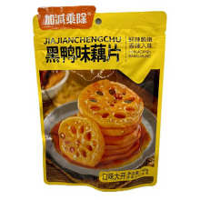 Jia Jian Cheng Chu lotuswortelschijfjes, zwarte eendensmaak (met zoetstof) 140 g