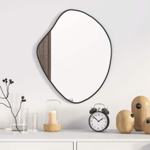 VidaXL Wandspiegel zwart 50 x 40 cm