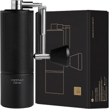 TIMEMORE Chestnut C3S Pro Volledig metalen koffiemolen, handmatig met nauwkeurige maalgraadinstelling, roestvrijstalen en conische maalschijf, opvouwbaar handvat, bonenreservoir van 25 g   Zwart