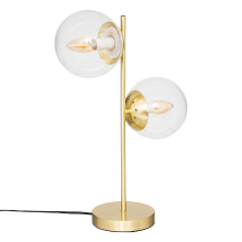 Atmosphera Collectionneur glazen en goudkleurige metalen lamp   50 cm, voor binnen