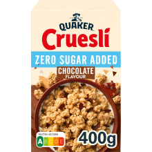 Quaker Cruesli Zero Sugar Chocolade   400 g