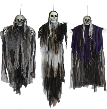 JOYIN 3 pack hangende Halloween skeletten spookdecoraties, grimmige zeven voor Halloween buitendecoraties