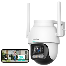 Botslab W311 outdoor PTZ camera 2K 3 MP bewakingscamera 360° dekking menselijke bewegingsdetectie slimme tracking beveiligingscamera