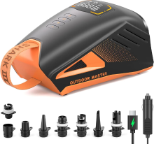 OutdoorMaster Shark3 hogedrukpomp 20PSI voor opblaasbare stand up paddleboards en boten