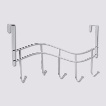 5Five Metalen deurrek   5 haken, grijs, 38,5 cm