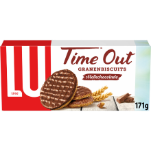 LU Time Out graanbiscuit chocolade   171 g
