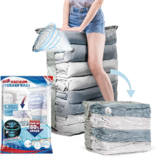 Taili 6 pack vacuüm opbergzakken, jumbo kubus (31x40x15 inch), extra grote vacuümzakken voor kleding, dekbedden, dekens, beddengoed, kledingkast organisatie ruimtebesparend, crème