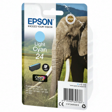 Epson Elephant singlepack lichte cyaan 24 Claria Photo HD inkt