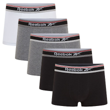 Reebok sportboxershorts Jay zwart/houtskool gemêleerd/wit M