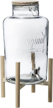 Secret de Gourmet Glazen Drankdispenser op Stand   8 L, Transparant