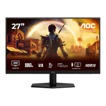 AOC Gaming Q27G42XNE   27 inch Quad HD monitor, 180 Hz, 1 ms, FreeSync Premium, HDR10 (2560 x 1440, 2x HDMI 2.0, 1X DisplayPort 1.4)