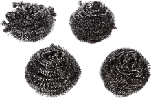 5Five RVS Schuurpads Set   4 stuks, Zilver