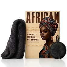 Persoonlijke verzorging – Afrikaanse netspons set 90 g zwart + zwart met koord