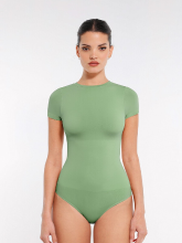 Feelingirl naadloze ultrazachte bodyuit met boorden XS/S Groen