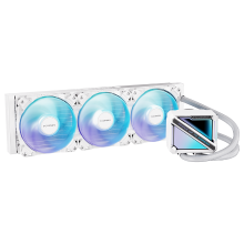 TCOMAS LE200 360 Witte Vloeistof CPU koeler – Signature Vierkante ARGB pomp Ontwerp, Levendige Lichteffecten, Ondersteunt Intel LGA 1851/1700 & AMD AM5/AM4