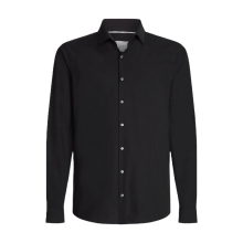 Calvin Klein poplin stretch slim shirt zwart heren 42