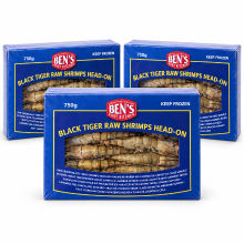 Ben's Black Tiger garnalen 21/30 – 3 x 750 g