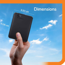 Western Digital WD Elements Portable 2 TB USB C   Grafietzwart Wereldwijd