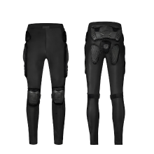 KOWM COOOZE Unisex motorbeschermbroek met wapeningskussens, schokbestendige bescherming voor heupen, dijen en knieën, valveilige beschermingsmiddelen voor MTB, dirt bike en motocrosswedstrijden, maat L