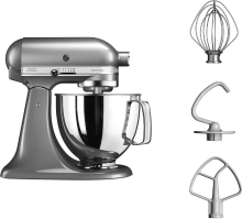 KitchenAid Artisan 5KSM125ECU blender met glazen mengkan   1,4 liter   5 snelheidsinstellingen   ijsmaalfunctie   gegoten metaal