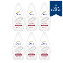 Dove douchegel Silky Velvet 450 ml (6 pack)