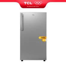 TCL FC199FSE0NL koelkast met vriesvak, koelinhoud 122 liter, vriesinhoud 27 liter, LED verlichting, XL flessenrek [Energieklasse E]