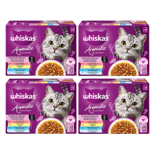 Whiskas maaltijdzakjes 12 * 4 = 48 x 85 g 1+ aromatische selectie geurige fusies