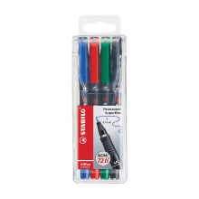 STABILO OHPen universeel   Pen voor overheadprojectie   Permanent superfijn (S)   Set van 4   Assorti kleuren