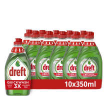 Dreft Platinum Quickwash Vloeibaar Afwasmiddel   Original   Voordeelverpakking 10 x 350 ml