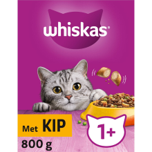 Whiskas kattenvoer droog volwassen kip 800 g