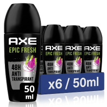 AXE Deodorant Roll On   Epic Fresh 50 ml (6 Pack)