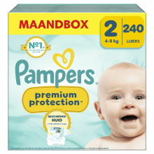 Pampers Premium Protection Luiers Maat 2 – Maandbox 240 Luiers