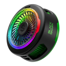 Black Shark FunCooler 6 magnetische telefoonkoeler voor gaming, draagbare mobiele telefoonkoelventilator met RGB verlichting, app gestuurde radiatorkoeler voor iPhone Magnetic serie/iPad (Zwart)