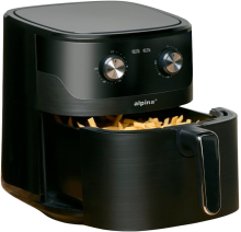 Alpina 6 L 1600 W Airfryer   Digitale Touch Bediening   Anti aanbak Frituurmand   Meerdere Kookfuncties