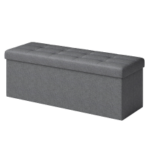 JOYFURNOS opbergbank, 38 x 110 x 38 cm, bankje voor voeteneinde bed, opbergkist, voor woonkamer, slaapkamer, hal, donkergrijs