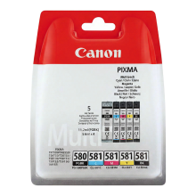 Canon 2024C006 inktcartridge, 5 stuks, origineel, zwart, cyaan, magenta, geel